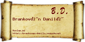 Brankován Daniló névjegykártya